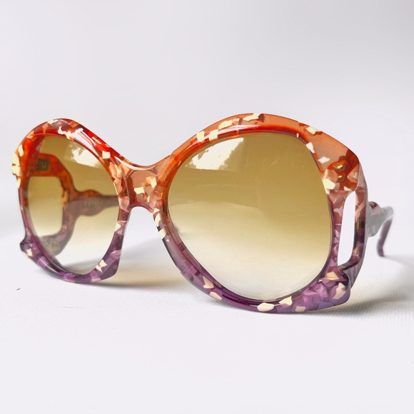 Vintage Sunglasses French 1960s Carita Paris France Oversized Butterfly Bug Eye